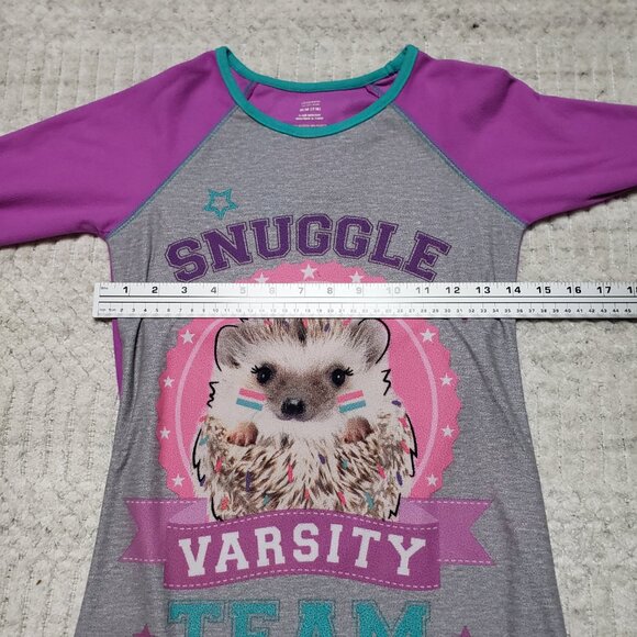 Komar Kids Girls Hedgehog Nightgown Snuggle Varsity Team Sleepshirt Size… - Picture 6 of 11